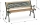 Banca gradina Garden Collections, 124x74x43 cm, cadru otel, lemn de plop, design minimalist